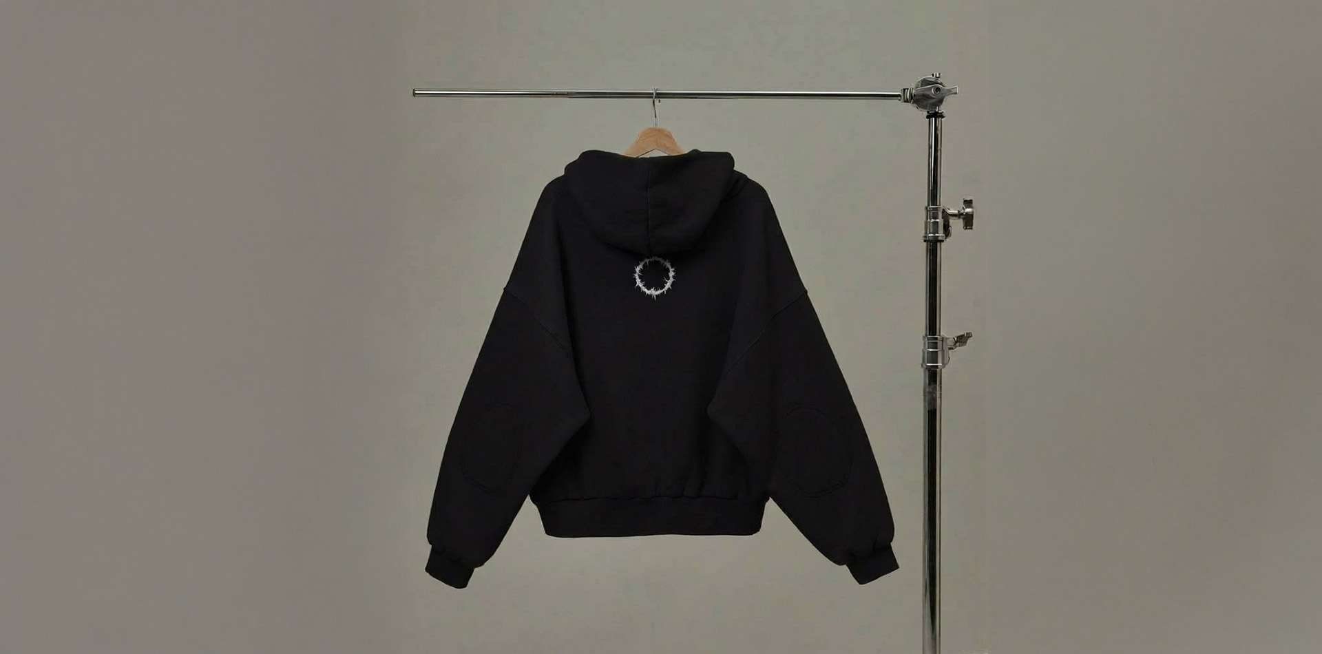 Zoho – Fleece Oversized Hoodie - Чорний