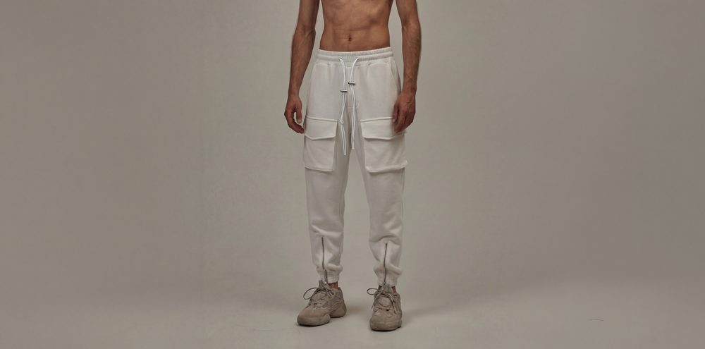 Loopback Cargo Sweatpants Білий