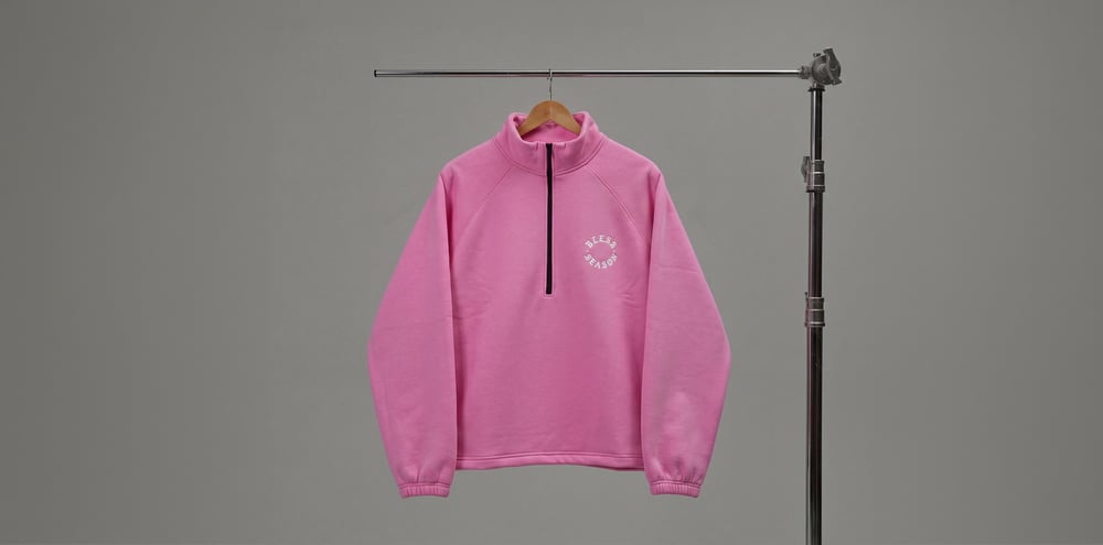 Quarter Zip "Bless Season" Рожевий