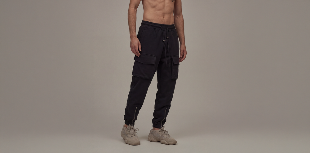 Loopback Cargo Sweatpants Чорний