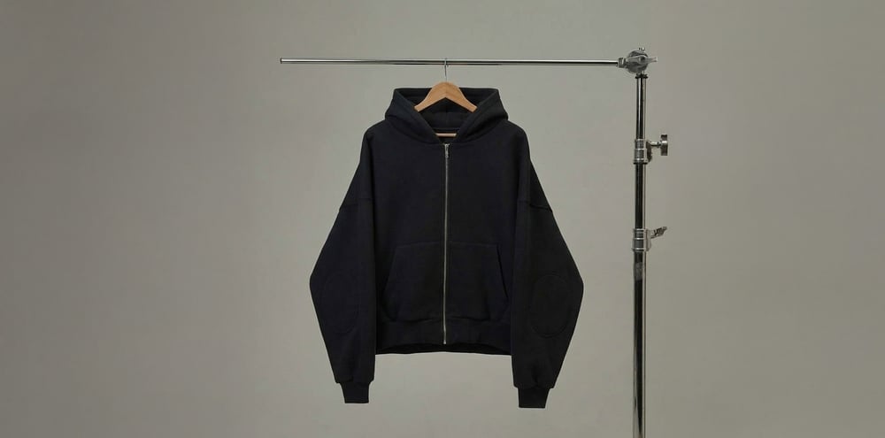 Zoho – Fleece Oversized Hoodie - Чорний